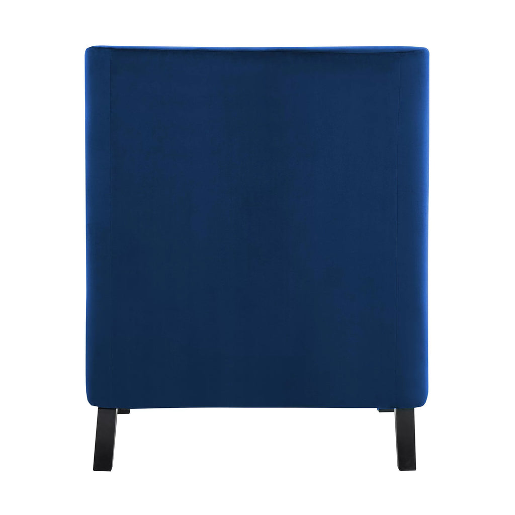 Navy Blue Velvet Upholstered Accent Chair O6916
