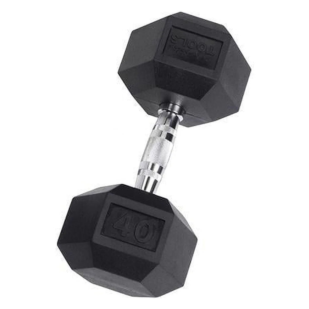 Rubber Coated Hex Dumbbells 35 lb U88174