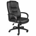 Black Leather High Back Executive Office Chair with Arms K847
