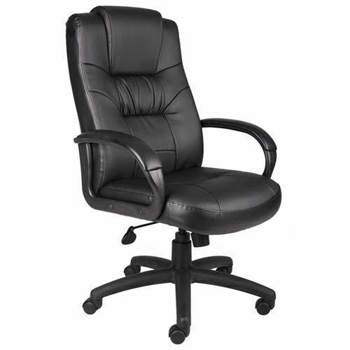 Black Leather High Back Executive Office Chair with Arms K847