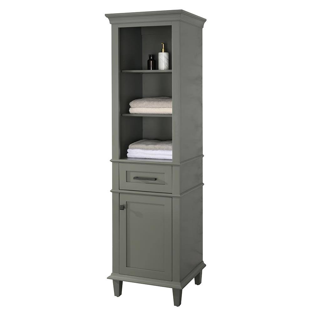 Pewter Green Linen Cabinet C7145