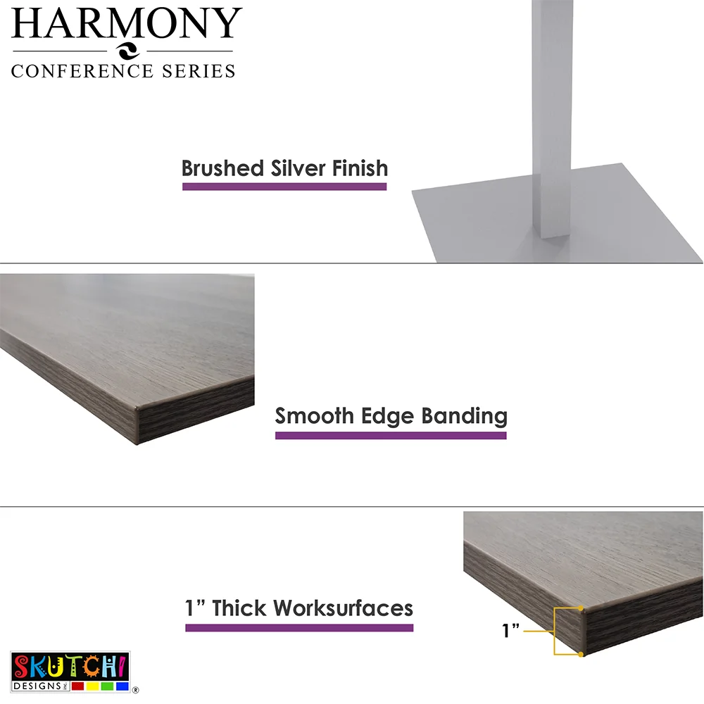 10 Person Modular Hexagon Conference Room Table Metal T Bases F745110