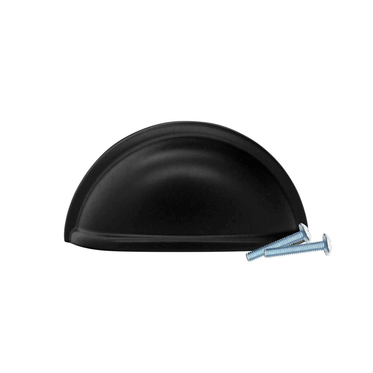 25 Pack Flat Black Cup Cabinet Hardware Pull F3944