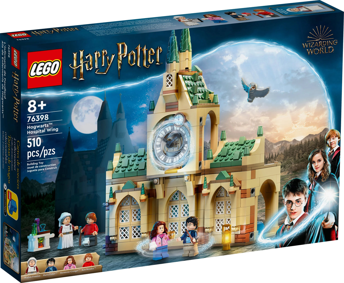 LEGO Harry Potter Hogwarts Hospital Wing 76398 Buildable Castle Toy with Clock Tower Minifigures X216259
