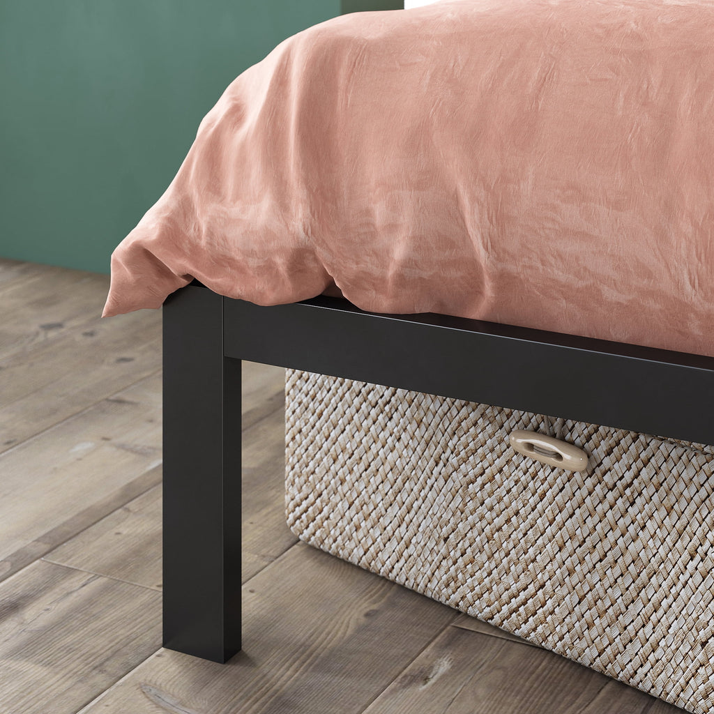 14" Black Metal Platform Bed Frame, Queen J3230