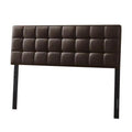 Brown Faux Leather Upholstered Headboard P321