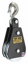Double Sheave Blocks with Eye Hook for Wire Rope, 3/8 in Max. Cable Size O533913