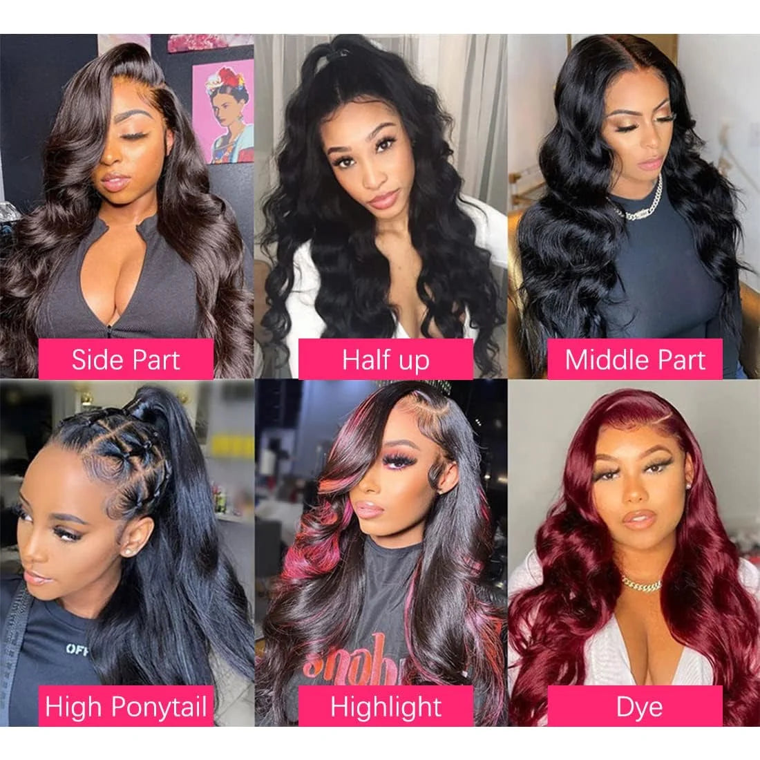 13×4 HD Front Lace Body Wave Human Hair Wig 180% Density Natural Color 26 inch P33431