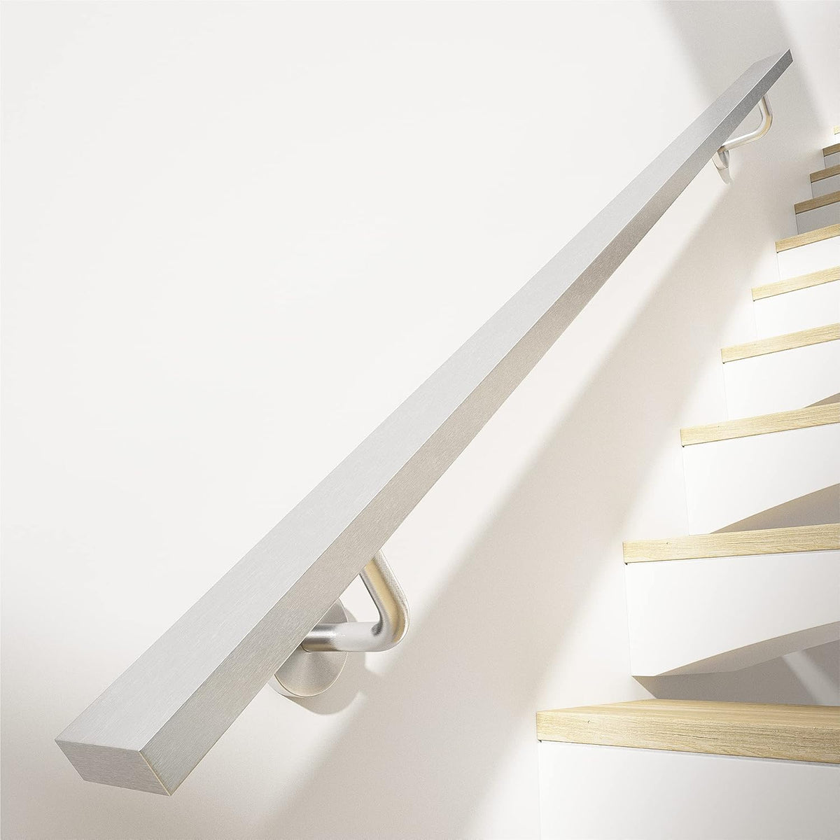 Brushed Stainless Steel Wall Mounted Stair Handrail Y3376