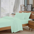 100% Egyptian Cotton 4 Pcs Sheet Set Aqua Blue Cal-King Q95992