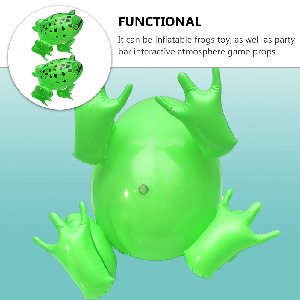 Luminous Inflatable Frog Toys Party Decor Funny Blow Up Toy P80510