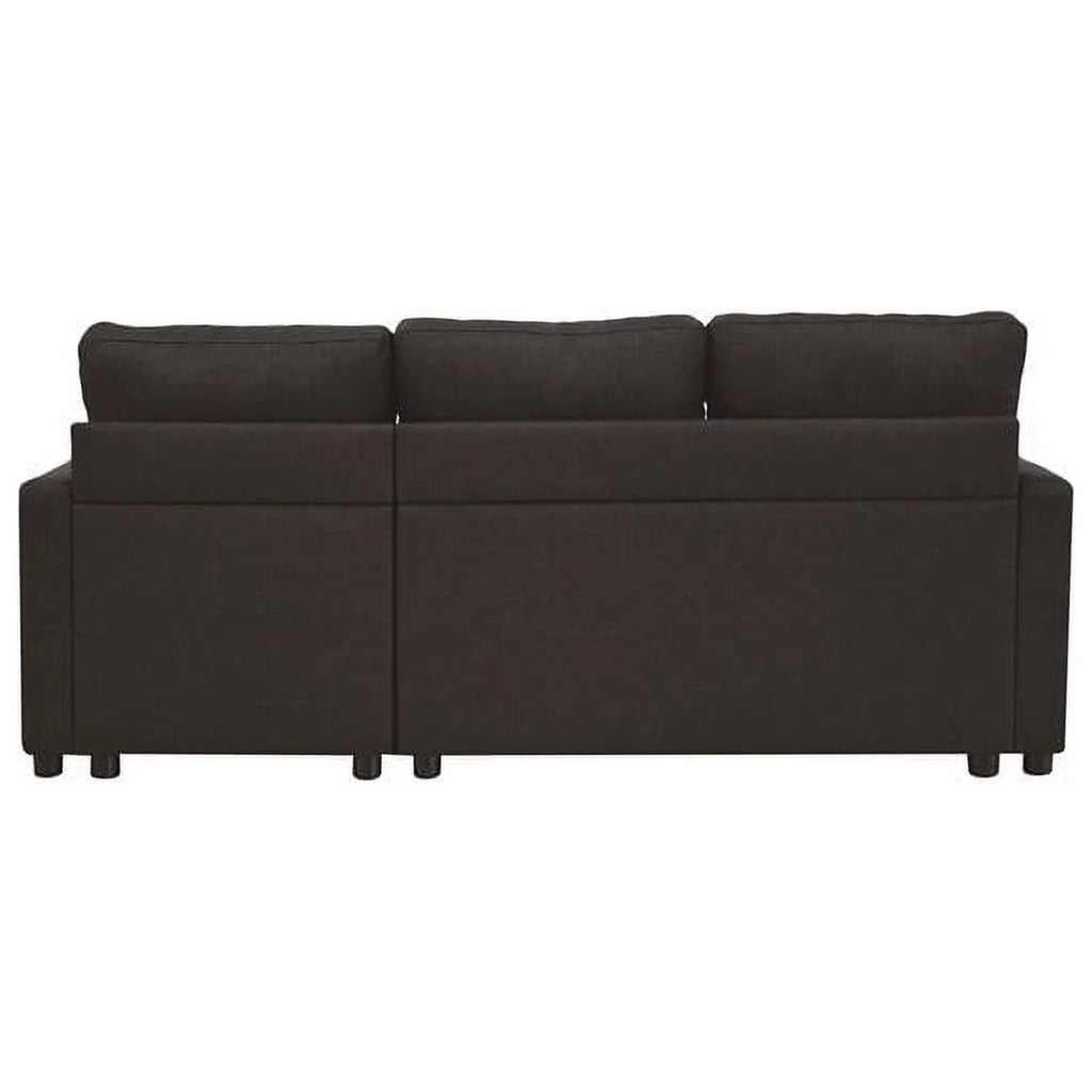 Charcoal Linen Sleeper Sectional Sofa X9383