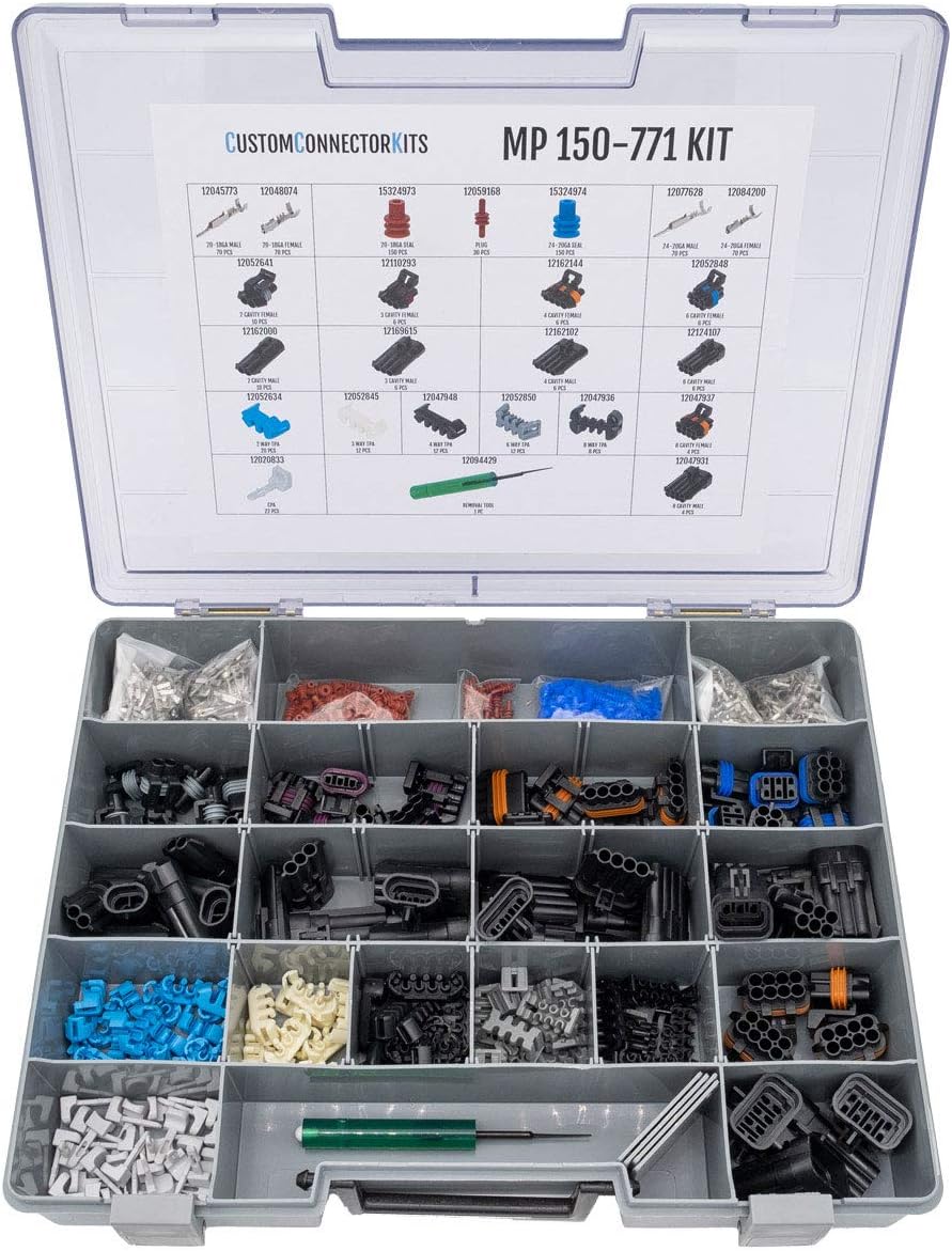 24-18 Gauge 771 Piece Sealed Automotive Electrical Connector Kit R1321