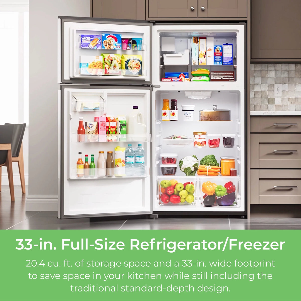 33-inch 20.4 Cu. ft. Black Refrigerator/Freezer Y9185