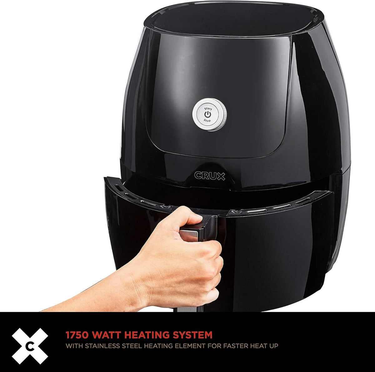 6 Quart Digital Air Fryer with Nonstick Removable Pan Q8851