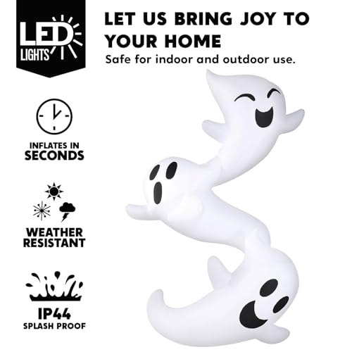 8ft Light Up Inflatable Ghosts E5076