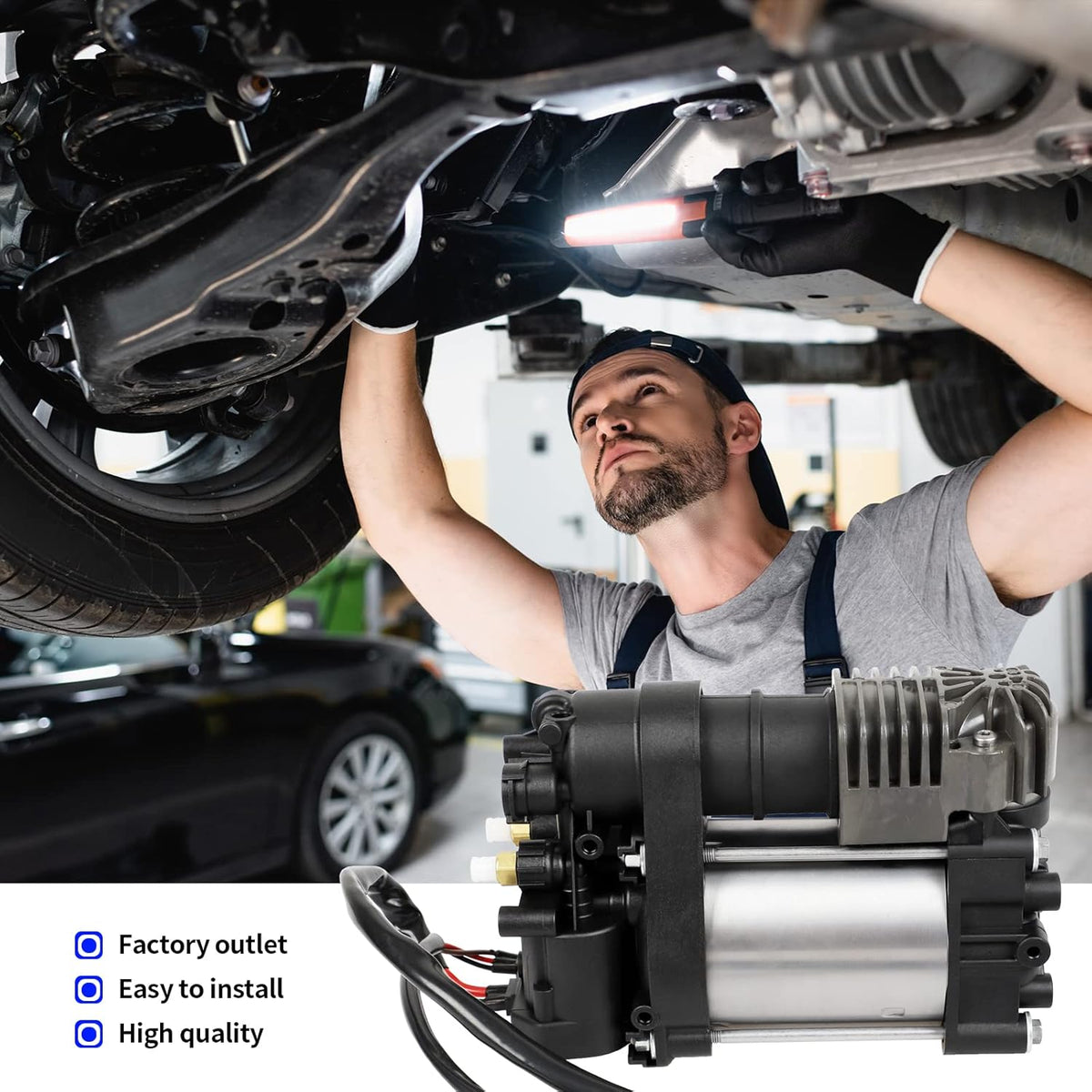 Air Suspension Compressor Pump Replacement For Grand Cherokee 3.6L V6 5.7L 6.4L V8 Z481304