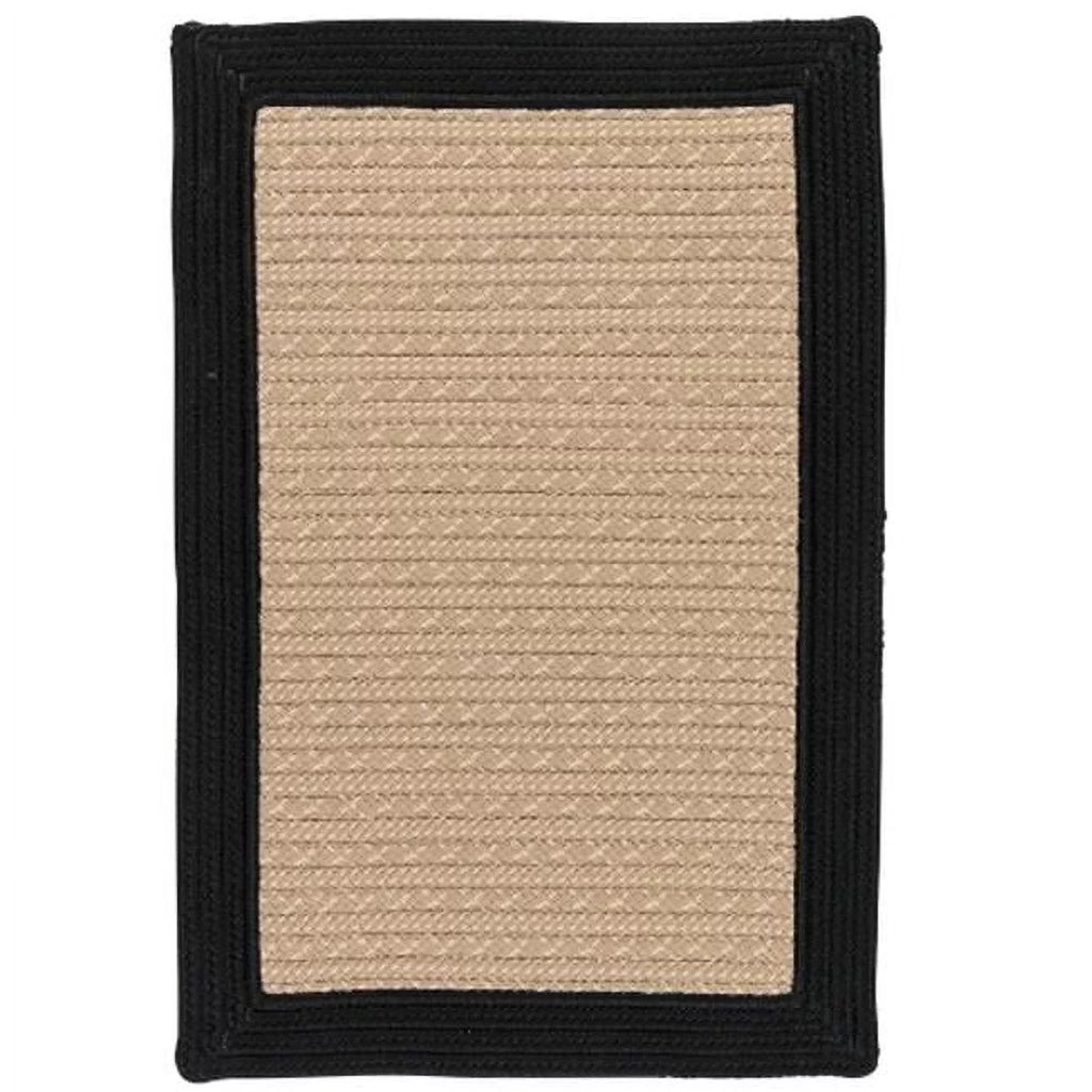 3' x 5' Black Braided Rug S371