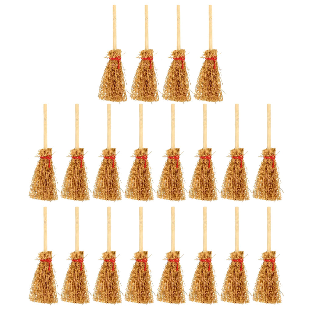 20Pcs Doll House Brooms Miniature Cleaning Tool Models E661150