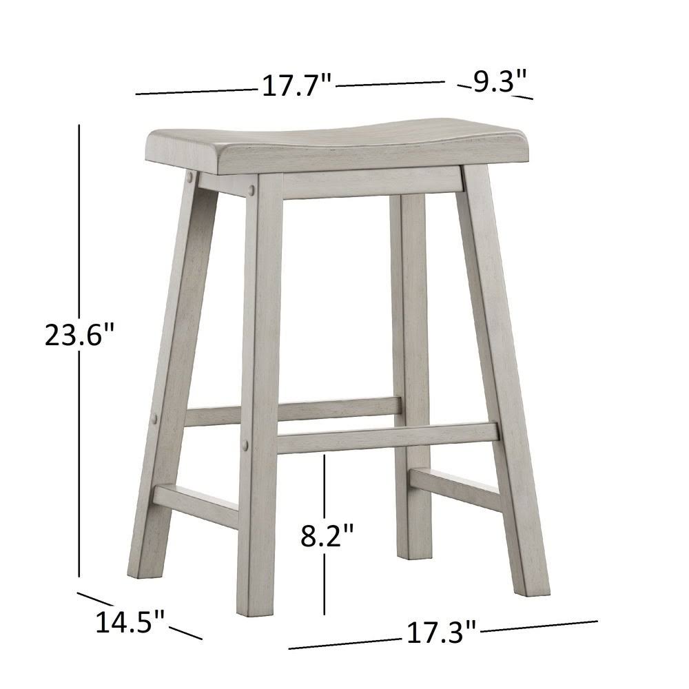 Berry Red Saddle Seat Counter Height Backless Stools Set of 2 Y731210