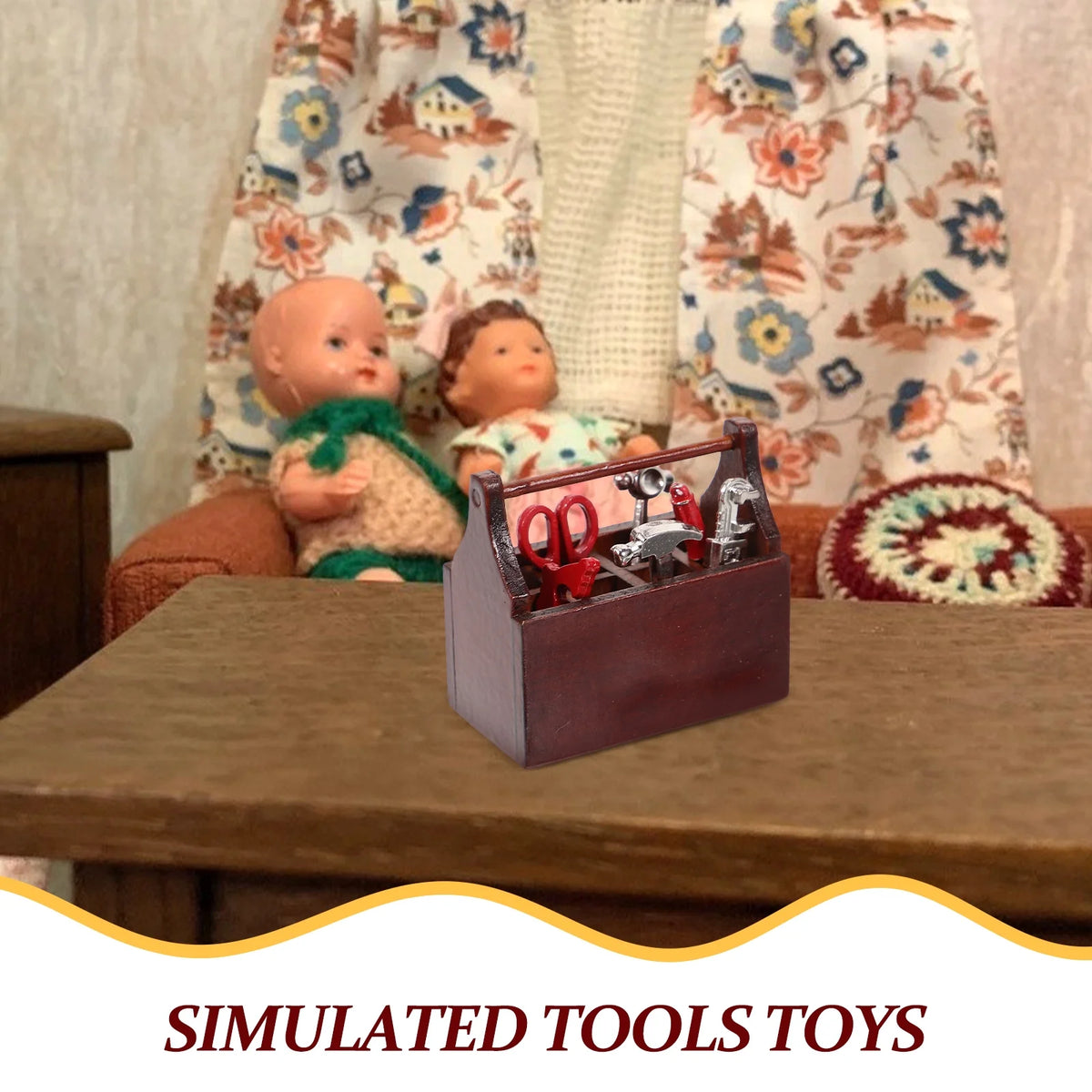 Walnut Toy Tabletop Decor Miniature House Accessories Z379