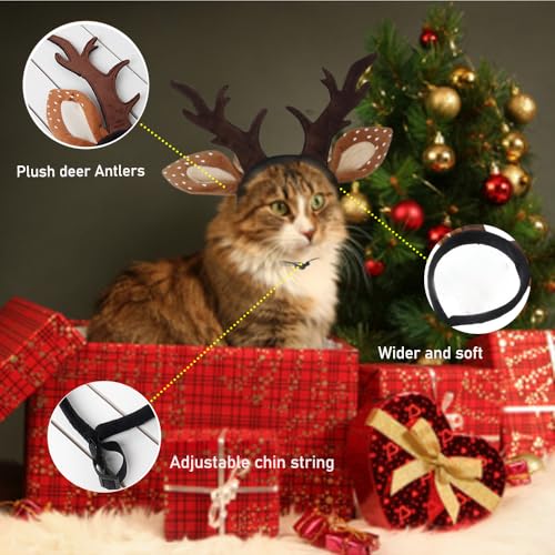 Adjustable Dog Antlers Headband Costume N5795