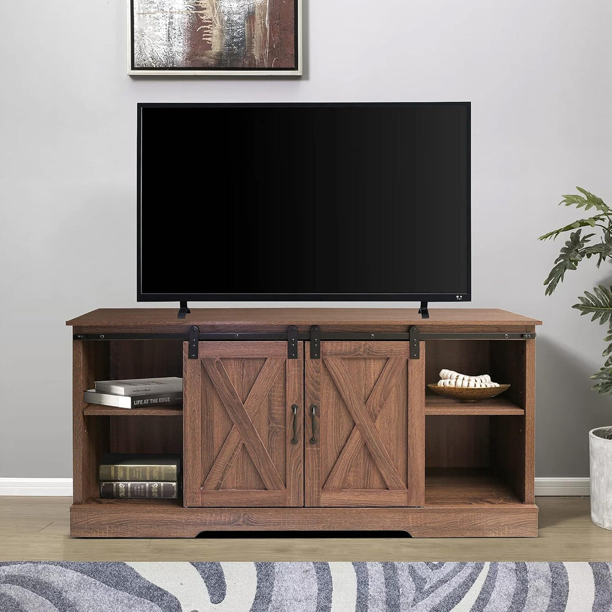 Grey 58 Inch Wood TV Stand Y947
