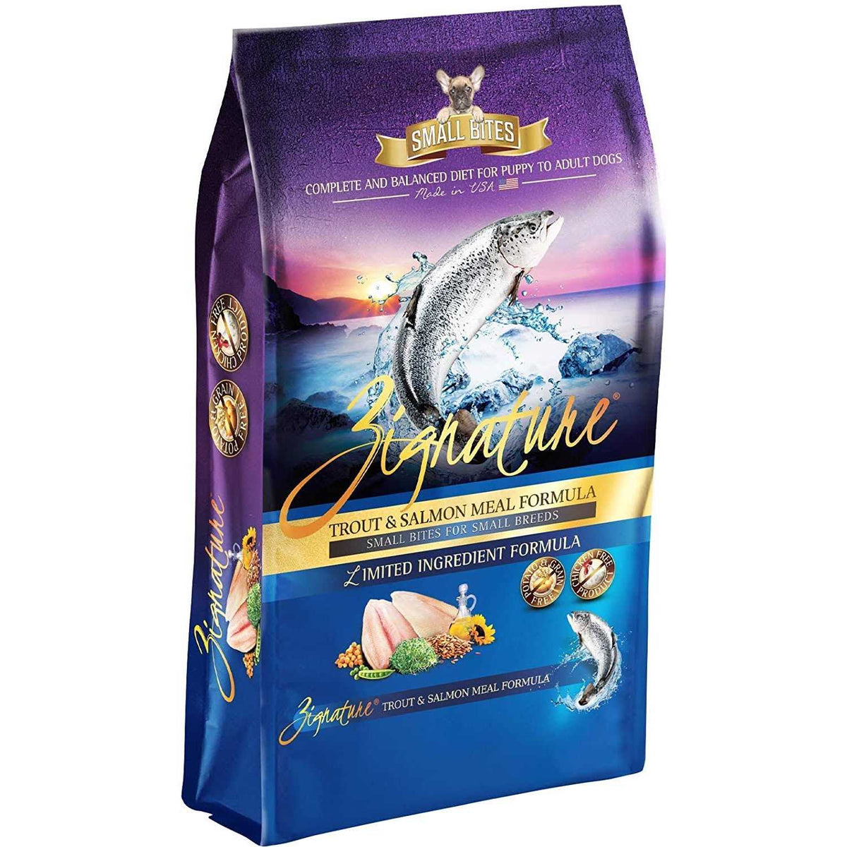 Dry Dog Food Trout & Salmon Formula Small Bites S48500