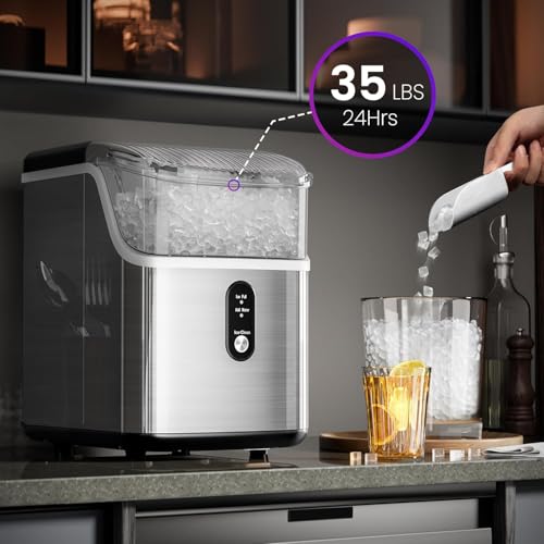 Black Portable Ice Maker Machine with Self-Cleaning Function Q381