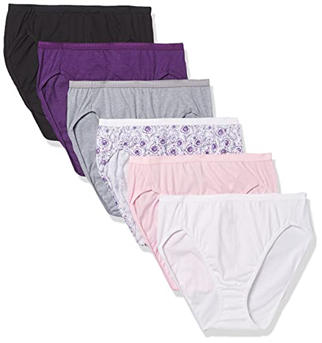 Women's High-Waisted Cotton Briefs, 6-Pack X4398