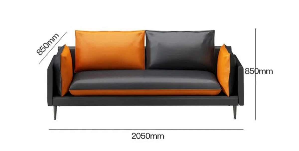 Leather Office Sofa Three Person Tea Table Combination Suit R29995