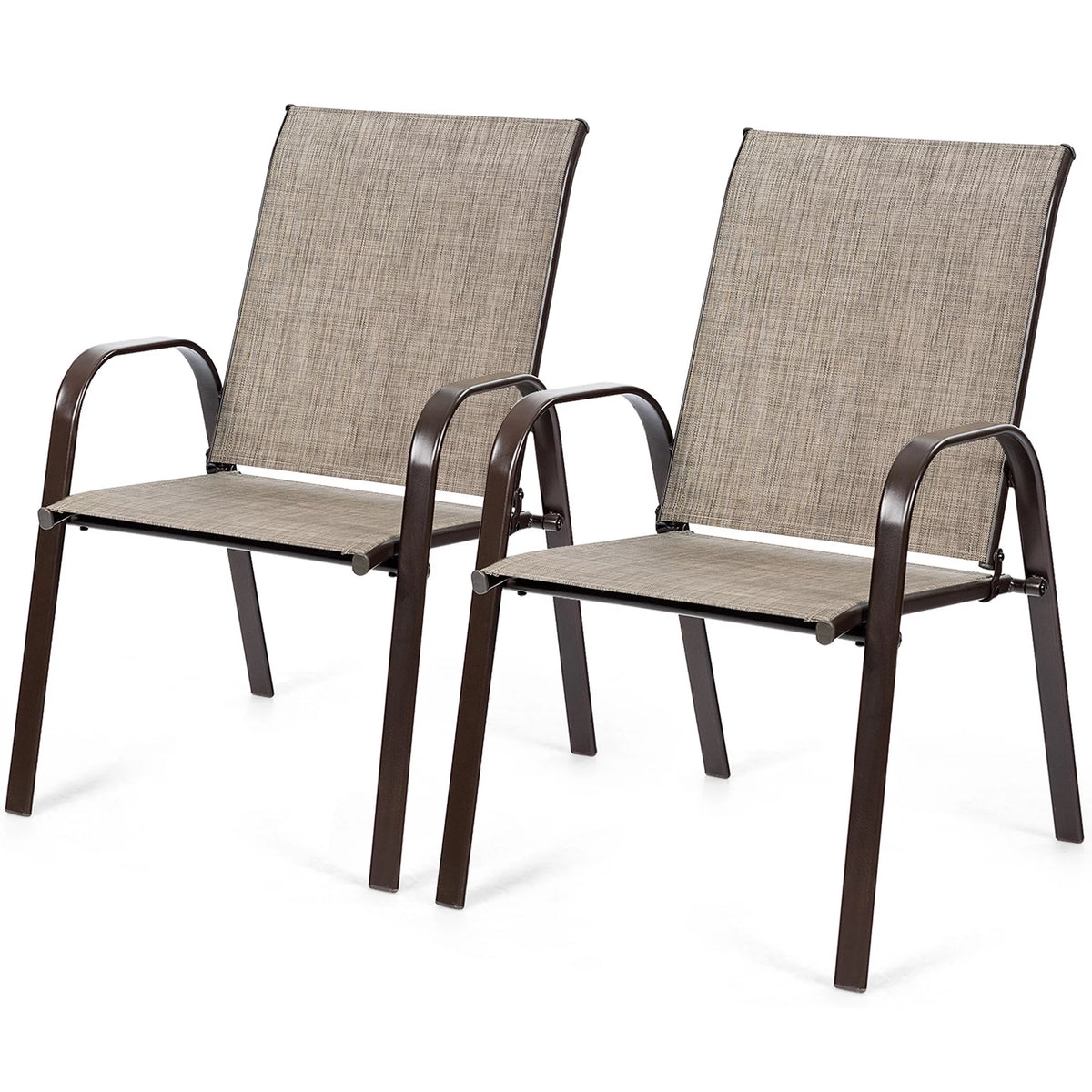 Set of 2 Grey Steel Patio Chairs I181141