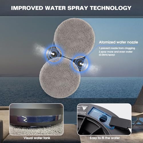 Window Cleaning Robot with Dual Water Spray 3500Pa K338