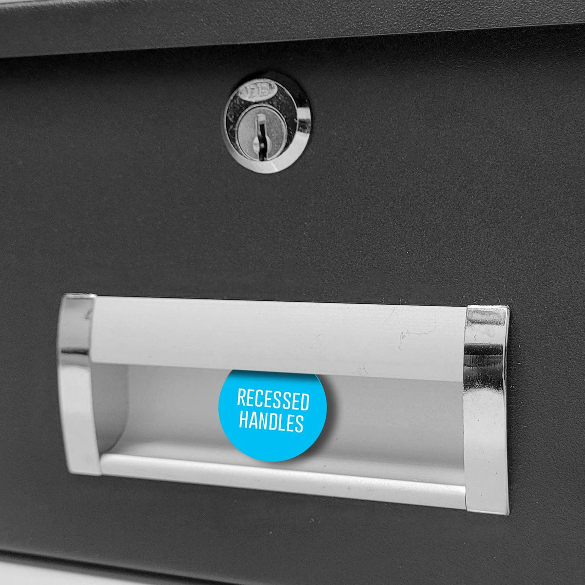 2U Universal Rack Mount Storage Drawer with Lock and Keys Z955046