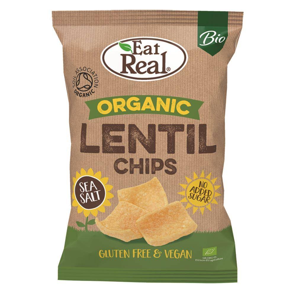 Organic Lentil Chips Sea Salt 100g F3469
