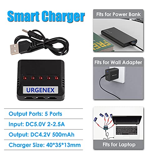 3.7V 850mah Rechargeable Lipo with JST Plug X5 Charger N238054