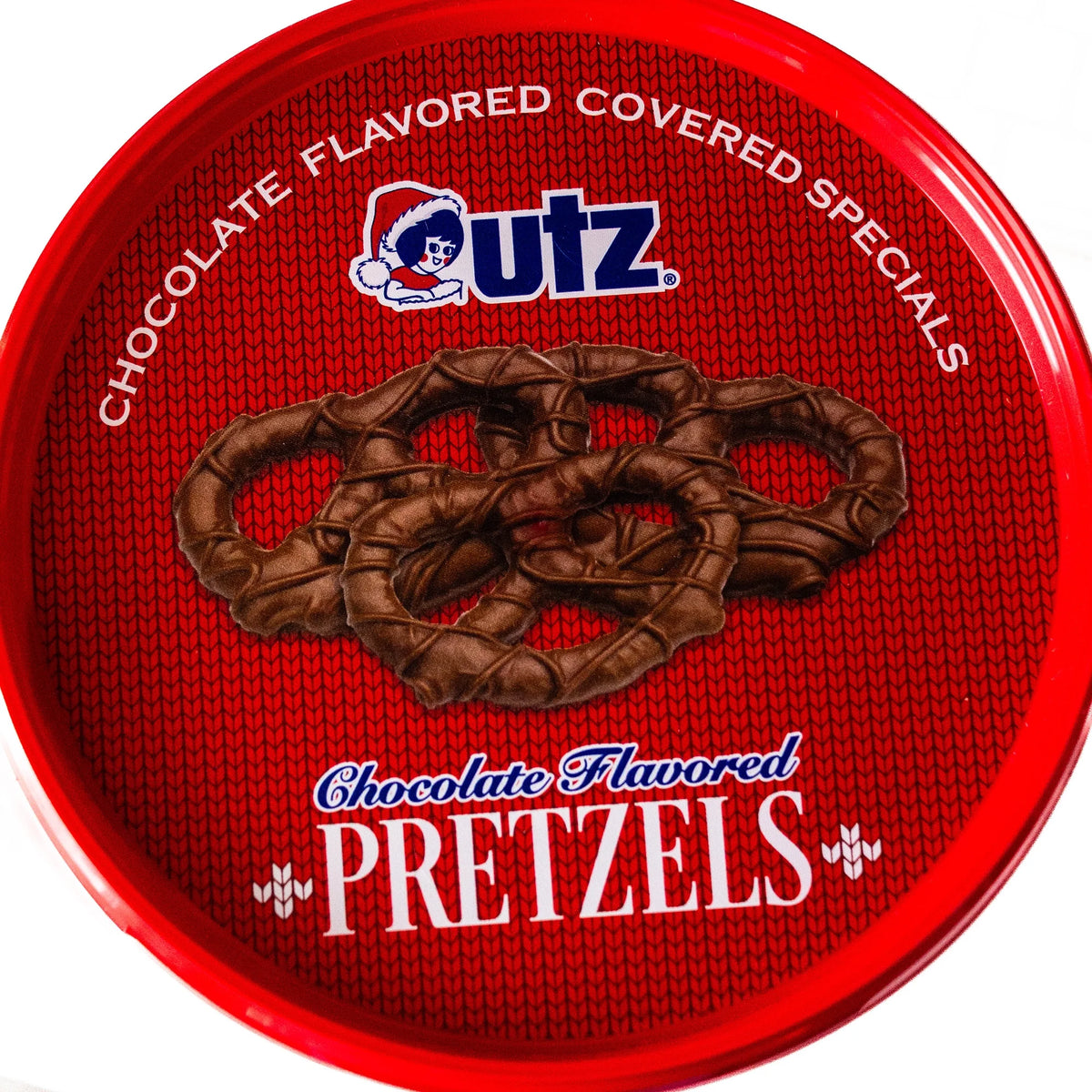 Chocolate Flavored Covered Holiday Pretzels (3, 15oz barrels) - Sweet and Salty Kettle Popcorn (1, 5.5oz) - 4 Items Total Q475674