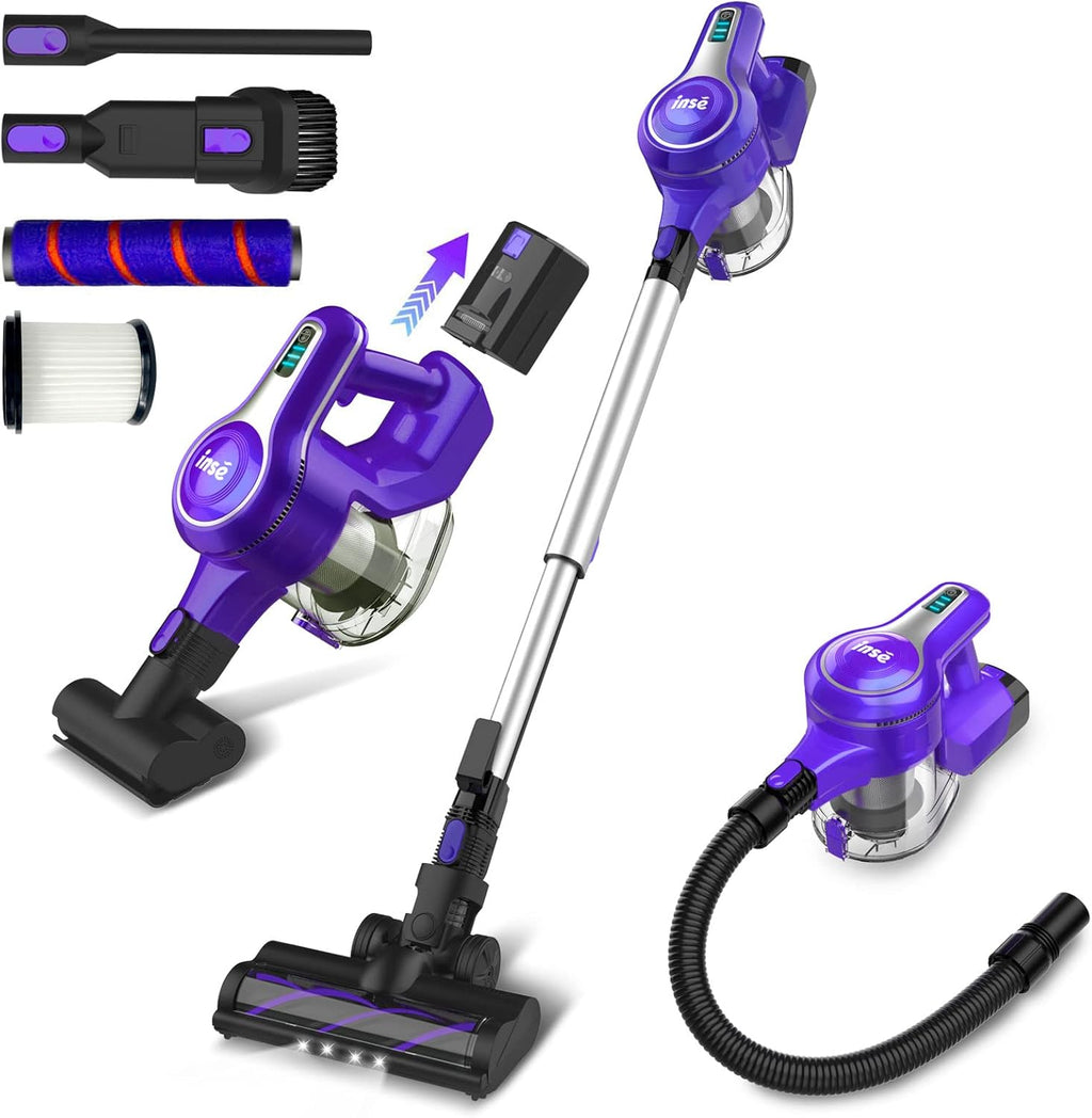 Cordless Stick Vacuum Cleaner, 23Kpa 265W, 45min Runtime, 10-in-1 Lightweight, Blue L79213