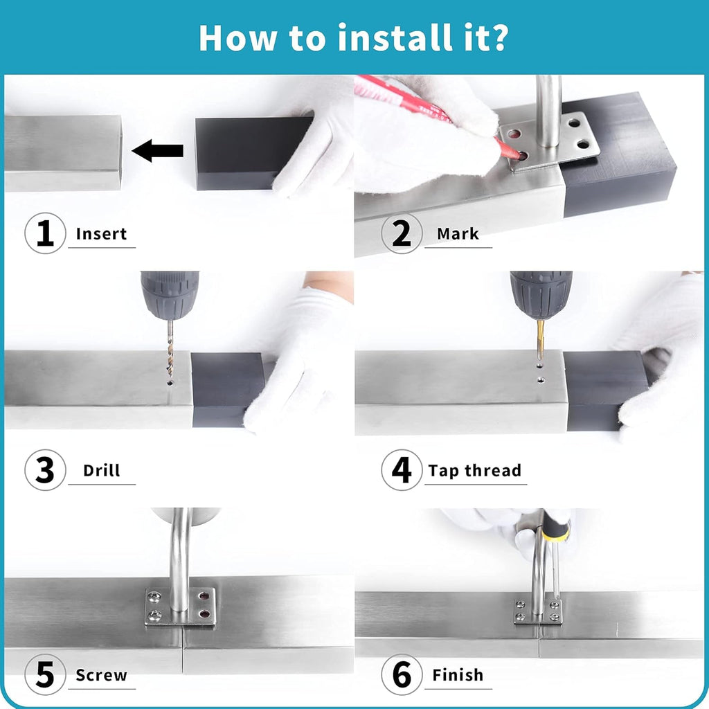 Brushed Stainless Steel Wall Mounted Stair Handrail Y3376