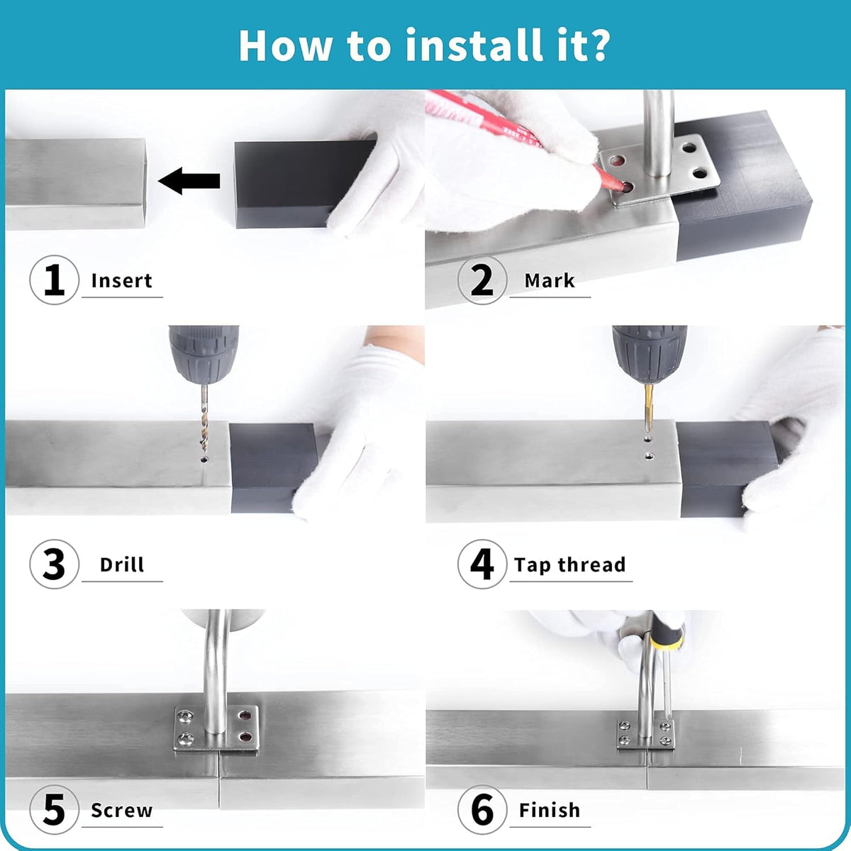 Brushed Stainless Steel Wall Mounted Stair Handrail Y3376
