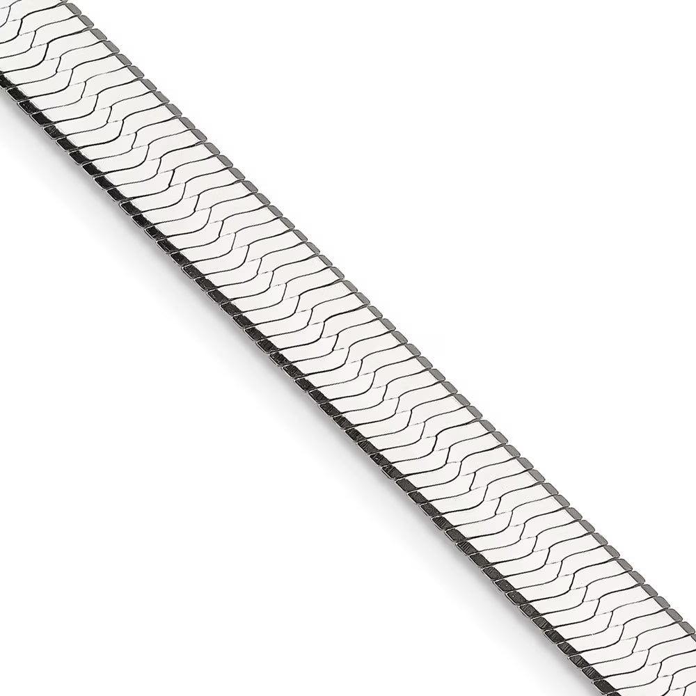 925 Sterling Silver Herringbone Chain Necklace 18 inch N509028
