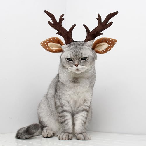 Adjustable Dog Antlers Headband Costume N5795