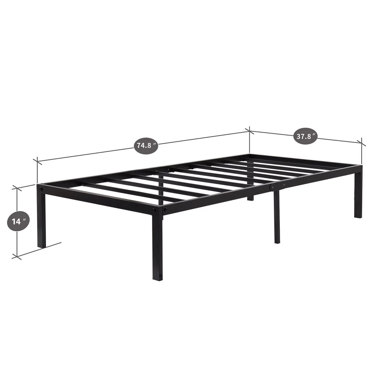 Metal Twin Size Bed Frame V8026