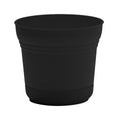 Black Resin Planter with Saucer P4007
