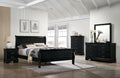 Black Solid Wood 5pcs Bedroom Set W42026