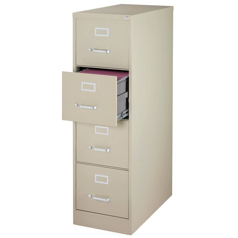 4 Drawer Letter File Cabinet in Putty C198