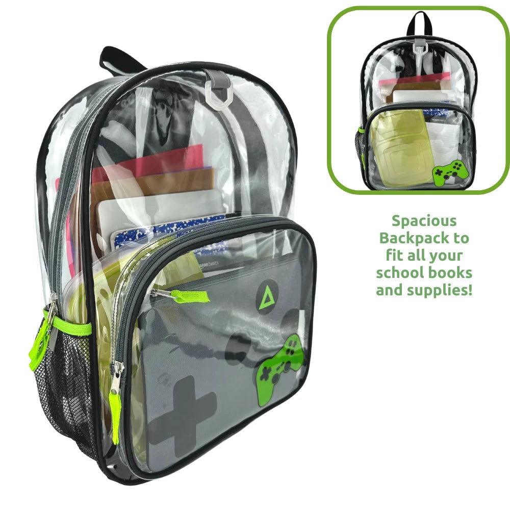 Boys Clear Backpack with Pencil Pouch 16 Inch A442558