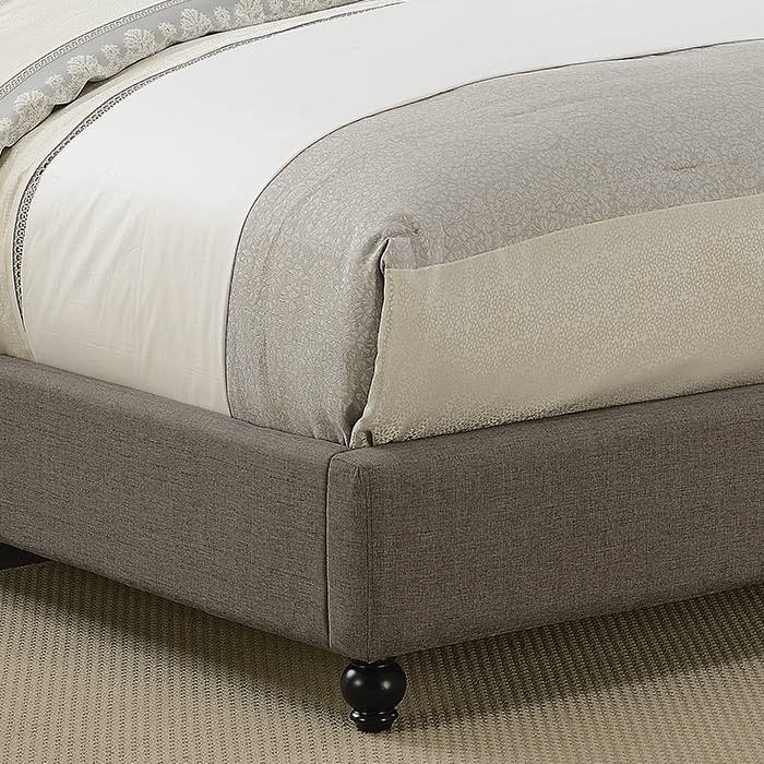 Queen Grey Upholstered Bed S3114