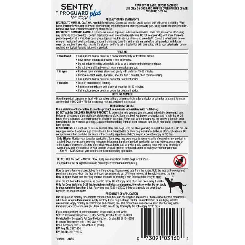 Flea and Tick Treatment for Dogs P3789
