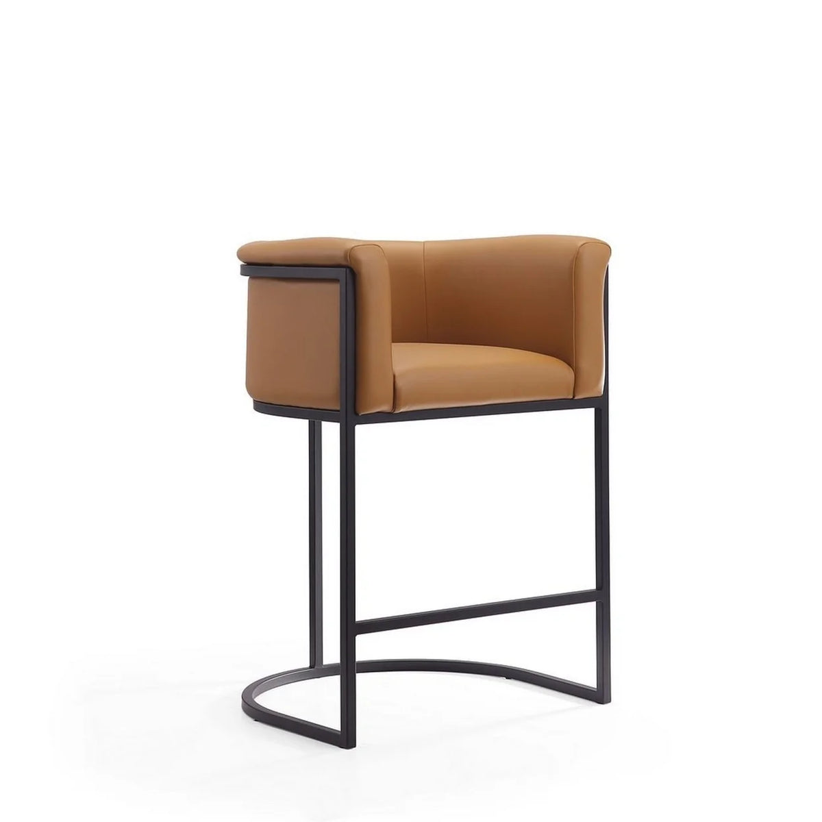 Camel and Black Metal Counter Height Bar Stool (Set of 3) P2218